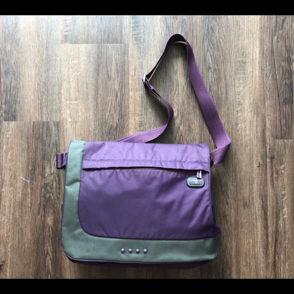 TUMI PURPLE SLIM LAPTOP BAG Messenger shoulder